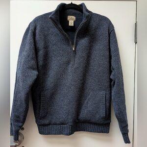 LL Bean Vintage Lambswool Zip Up Sweater